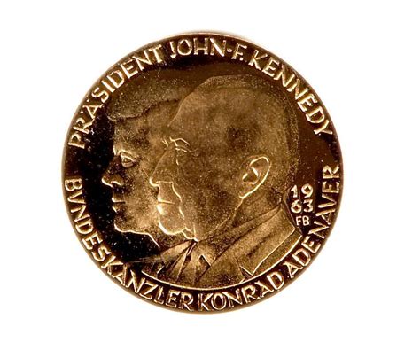 John F Kennedy And Konrad Adenauer Medal All Artifacts The John F