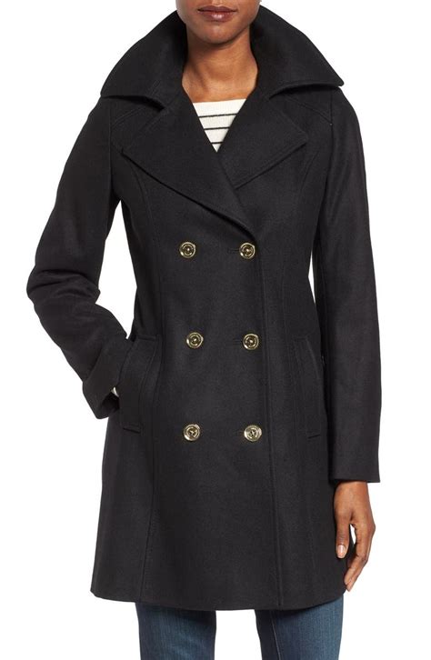 Michael Michael Kors Long Double Breasted Peacoat Nordstrom