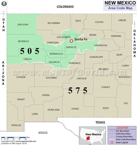 Printable New Mexico Counties Map