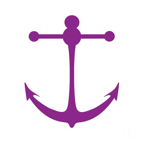 Anchor In Purple And White Digital Art By Jackie Farnsworth Pixels