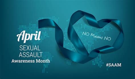 Premium Vector Sexual Assault Awareness Month April Concept With Ribbon