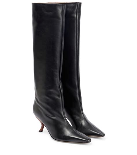 Gia Borghini Giarhw Rosie 29 Leather Knee High Boots In Black Lyst