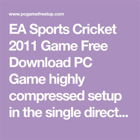 Check spelling or type a new query. EA Sports Cricket 2011 Game Free Download in 2020 | Cricket sport, Ea sports games, Game ...