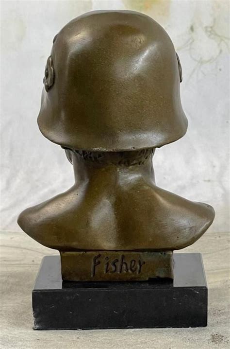 Unknown German Soldier Bronze Bust Sculpture Statue Ww1 Ww2