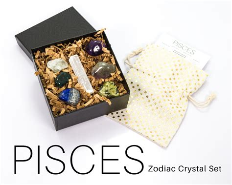 Pisces Crystal Set Pisces Crystal T Set Pisces Zodiac Etsy