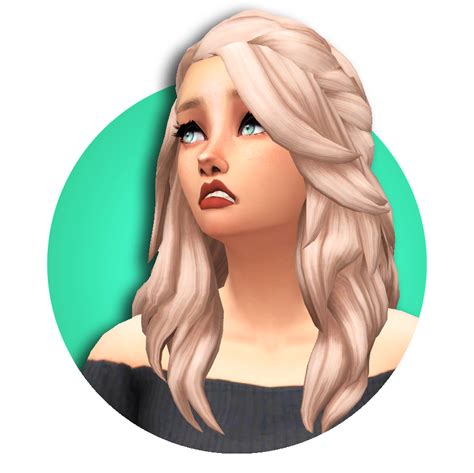 The Sims 4 Cc Ombre Hair Maxis Match Maxis Match Sims 4 Ombre Hair