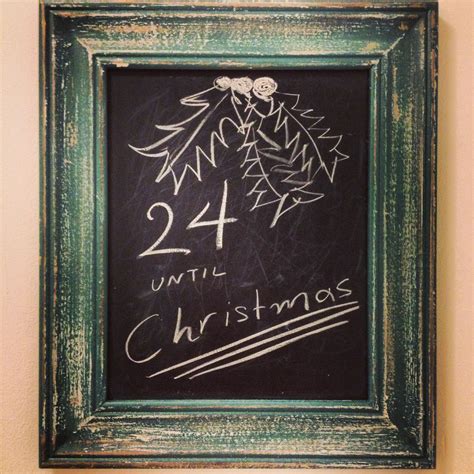 Christmas Countdown 24 Christmas Countdown Chalkboard Quote Art