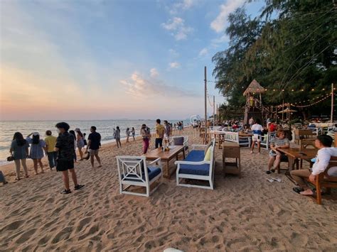 Na Jomtien Beach Pattaya Thailand White Tropical Beach During Sunset