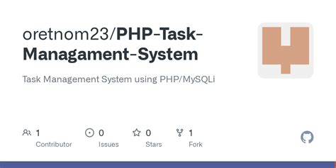 Github Oretnom Php Task Managament System Task Management System