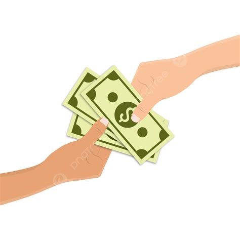 Two Hands Giving And Receiving Money Vector Hands Money Hand Png And