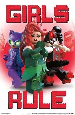 LEGO BATMAN GIRLS RULE 22x34 MOVIE POSTER Harley Quinn Poison Ivy NEW
