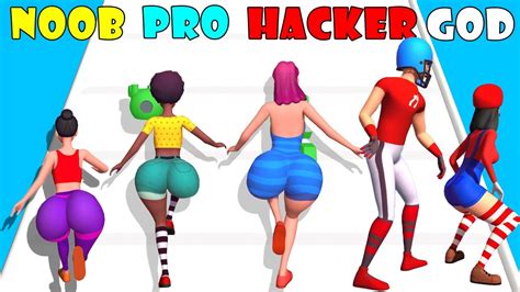 NOOB Vs PRO Vs HACKER Vs GOD Twerk Race 3D Fun Run Game YouTube