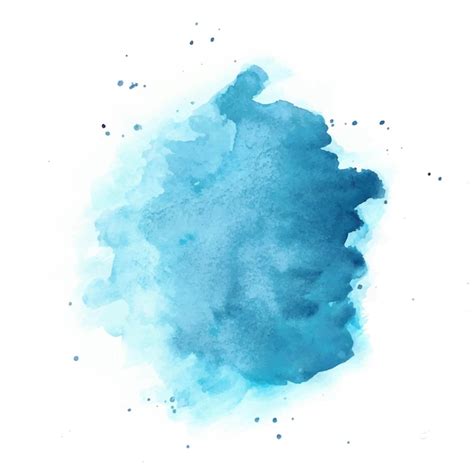 Premium Vector Blue Watercolor Round Stain Isolated
