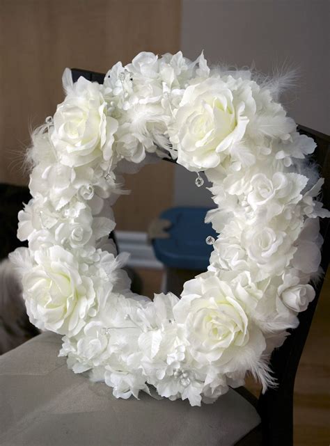 Diy Wreath White Wedding Decor Wedding Mesh Wreath