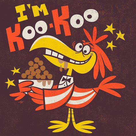 a slightly more deranged version of the original cocoa puffs bird mascot cocoapuffs kookoo