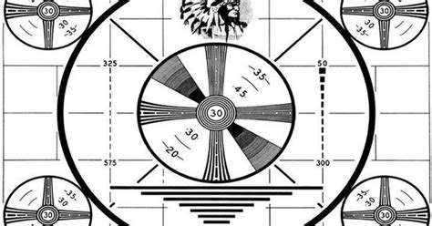 The Old Black And White Tv Test Pattern Which Showed Just Before And