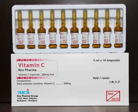 Injection Vc De Vitamine C Pour Injectionvc Inj 500mg2ml 500mg 5ml