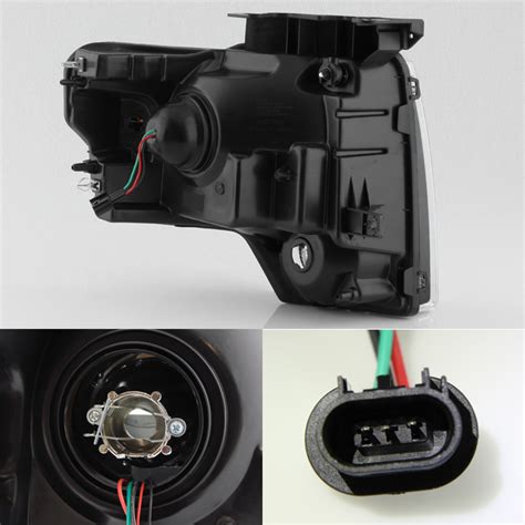 Fit Halogen 2009 2014 Ford F150 F 150 Pickup Black Projector