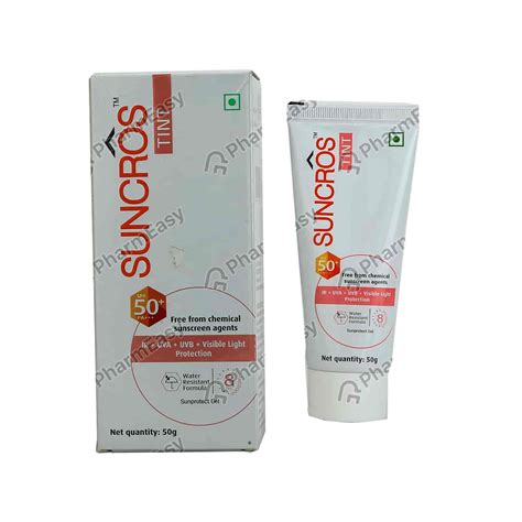 Buy Suncros Tint Sunscreen Spf 50 Plus Gel 50gm Online At Flat 15 Off