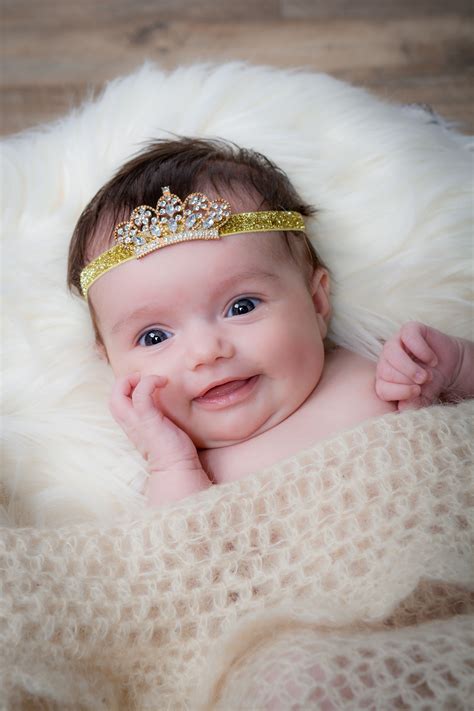 Such A Cute Smile From This Newborn Baby Girl On Her 1st Portrait