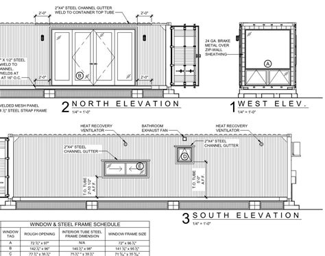 A8 Shipping Container Drawings And Digital Model Mesa Architecture Studio