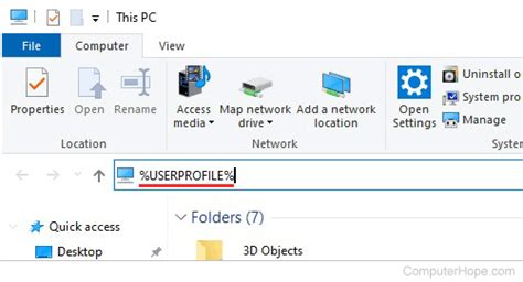 How To Open Your User Profile Folder In Windows