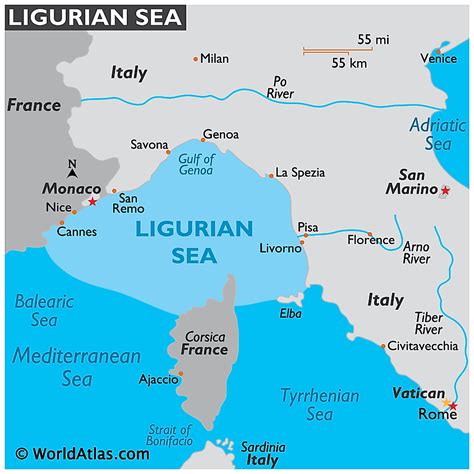 Ligurian Sea Worldatlas