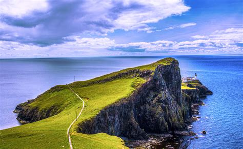 Neist Point Lighthouse Isle Of Skye Scotland By