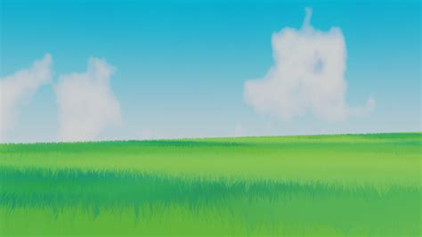 Artstation Anime Toon Grassfield Landscape Resources