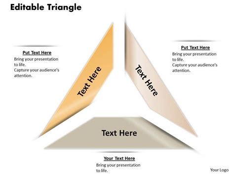 Editable Triangle Diagram For Powerpoint Powerpoint Slide Template