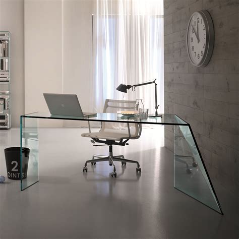 The Penrose Glass Desk By Tonelli Is Defined By Its Beautifully Angled