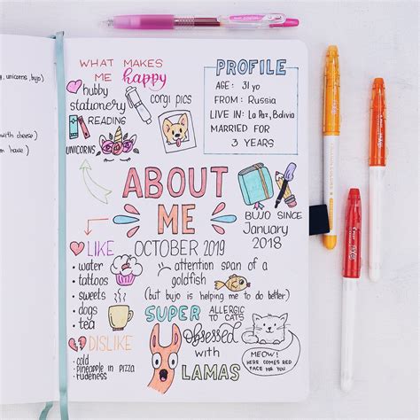 How To Create An About Me Page In Your Bullet Journal Archer And Olive