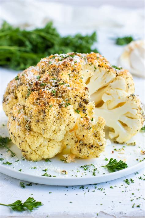 Garlic Herb Whole Roasted Cauliflower Cook Recipess