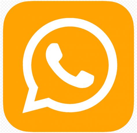 Hd Orange And White Whatsapp Wa Square Logo Icon Png Citypng