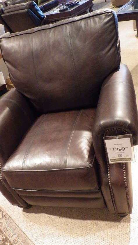 Gray or brown top grain leather on all seating areas, armrests and front rails, with leather match on sides and backs Havertys Walden Recliner - #1 so far 1300 | Family room ...