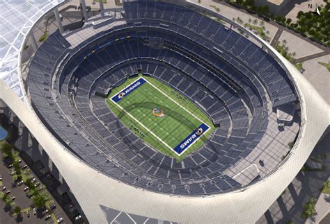 Check Out Sofi Stadium With Rams New Logo Colors In It