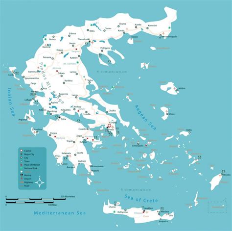 Mapa miast Grecji główne miasta i stolica Grecji