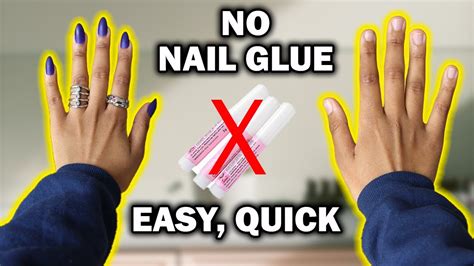 How To Apply Fake Nails Without Glue Photos Cantik