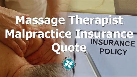 Massage Therapist Malpractice Insurance Quote Youtube