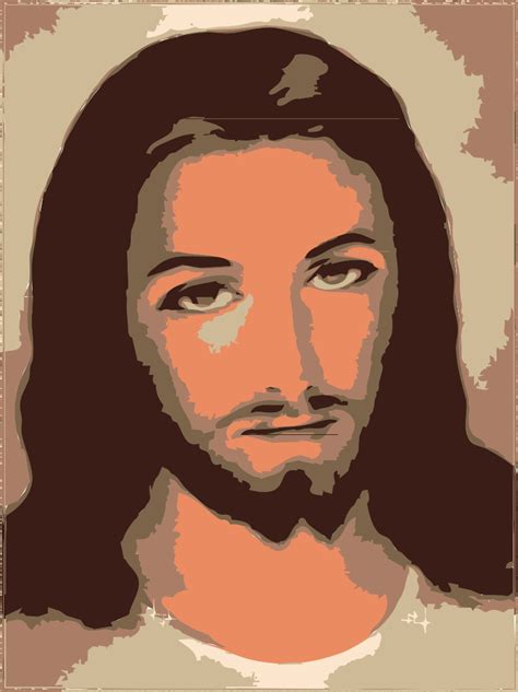 Jesus Christ Arty Image Public Domain Vectors