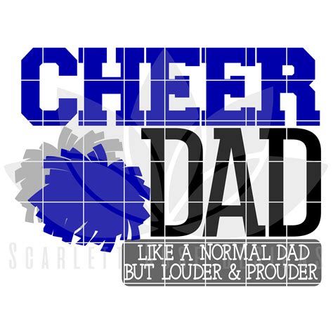 Sports Svg Cheer Dad Louder And Prouder Svg Cut File Scarlett Rose