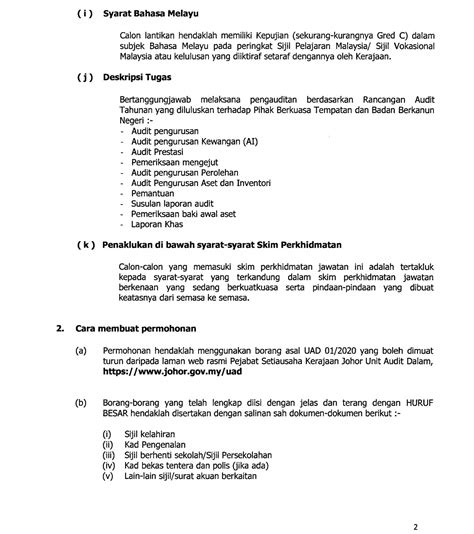 Tekan mohon sini untuk info lebih lanjut. Jawatan Kosong di Pejabat Setiausaha Kerajaan Negeri Johor ...
