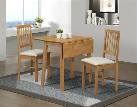 Our small dining table sets for 2 are great when you don't have much space but still want to dine in style and comfort. Birlea Rubberwood Small Drop Leaf Dining Table and 2 ...