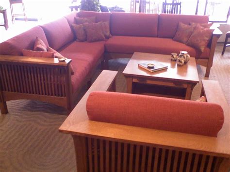 Custom Made Mission Style Sectional This Would Make The Most Efficient