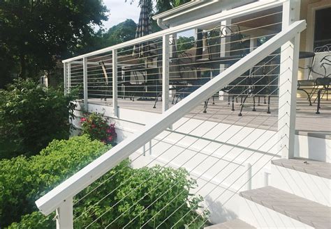 Now That S A Porch With A Fascia Mounted White Aluminum Railing That Makes The Most Of Space