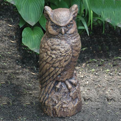 Bronze Great Horned Owl Statue For Sale Seventreesculpture