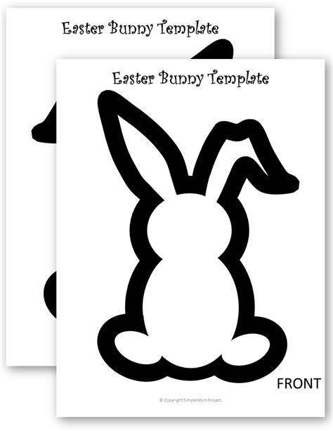 Free bunny template perfect for crafts and coloring! Easy DIY Easter Bunny Suncatcher | Easter crafts for adults, Easter bunny template, Easter crafts