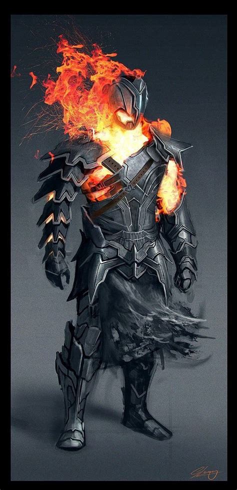 Fire Humanoid Ghost Rider Rpg Character Character Concept Fire