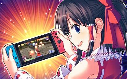Switch Nintendo Touhou Reimu Hakurei Playing Anime