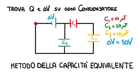 Capacità Equivalente Di Due Condensatori In Serie - Risoluzione Circuito con Condensatore: La Capacità Equivalente - YouTube